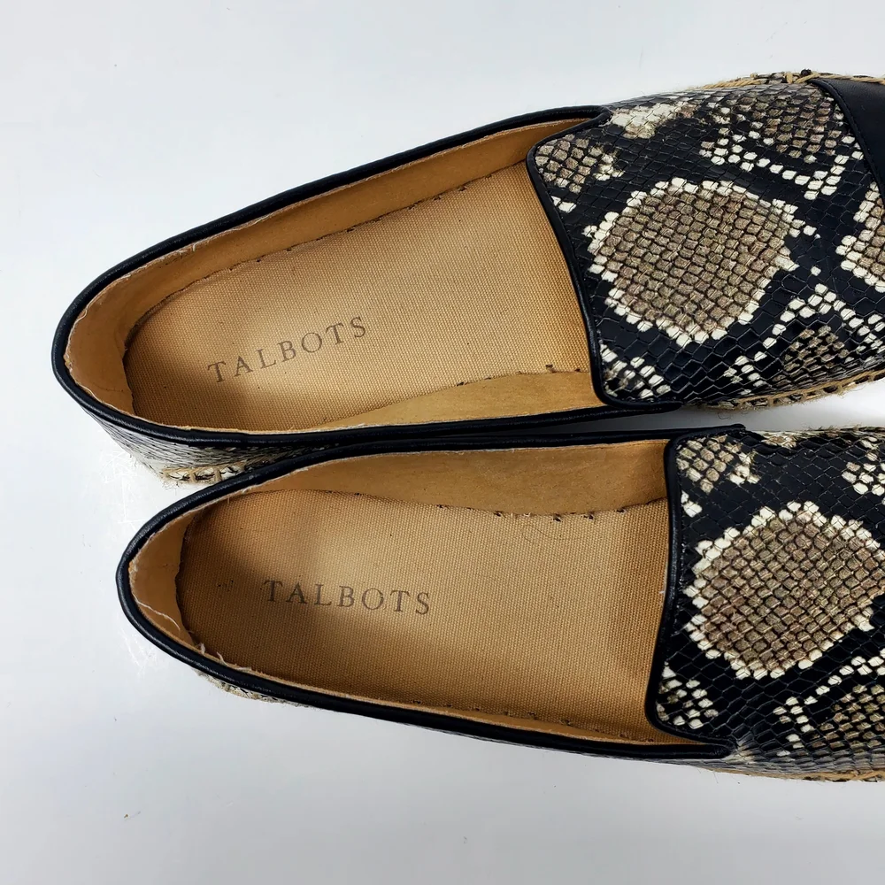 Talbots Izzy Embossed Espadrille flats shoes in great condition - Size 8